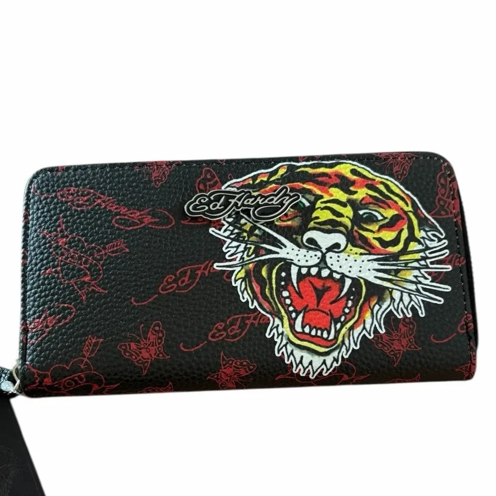 New Ed‎ Hardy Black Tiger Wallet